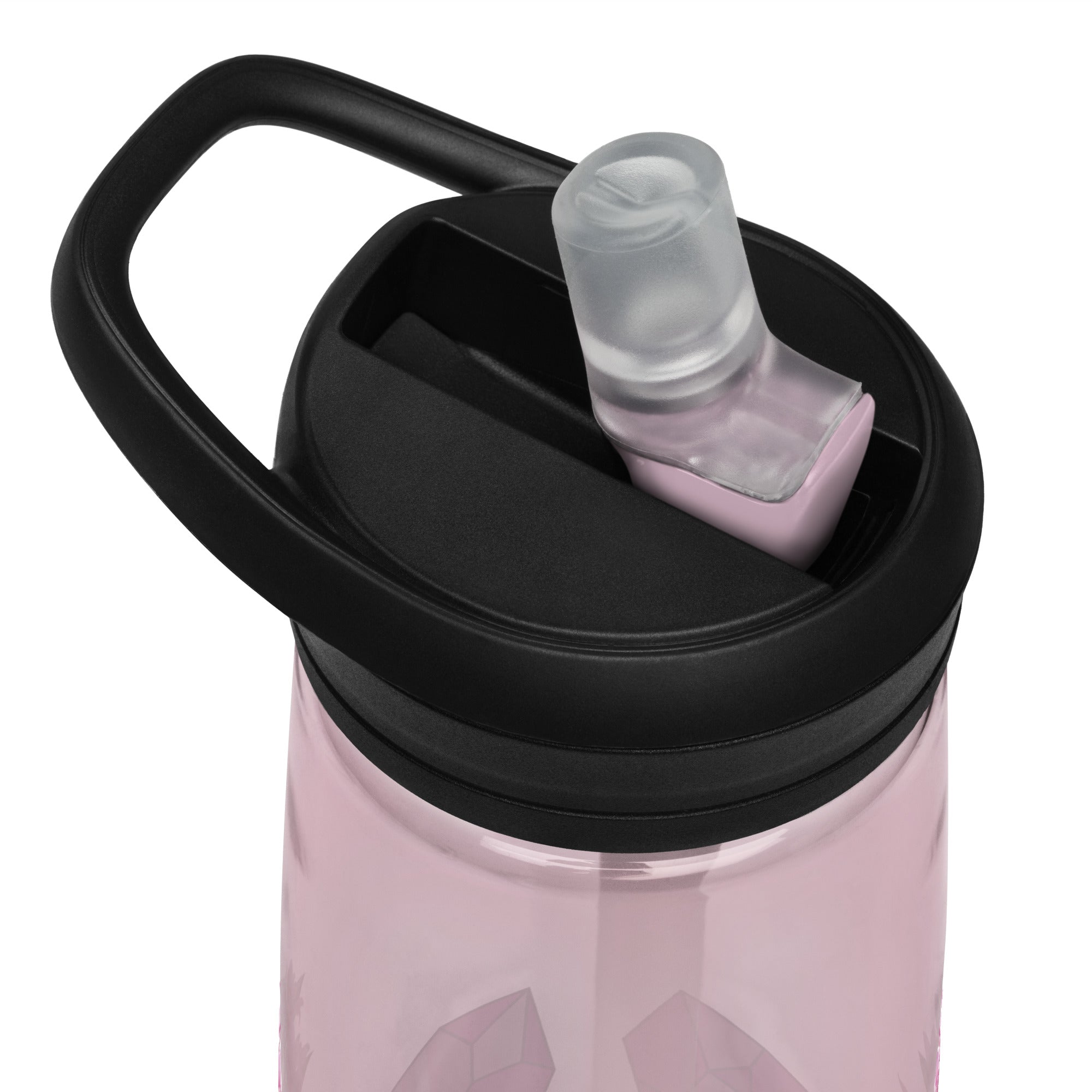 ''Pink Flower Power'' Sports Water Bottle